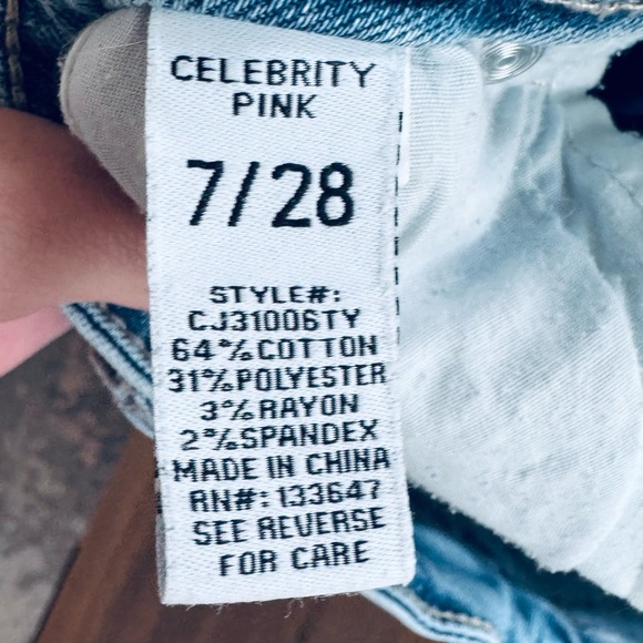 CELEBRITY PINK Denim Distressed Women Shorts - Picture 9 of 10
